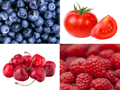 블루베리산딸기토마토체리