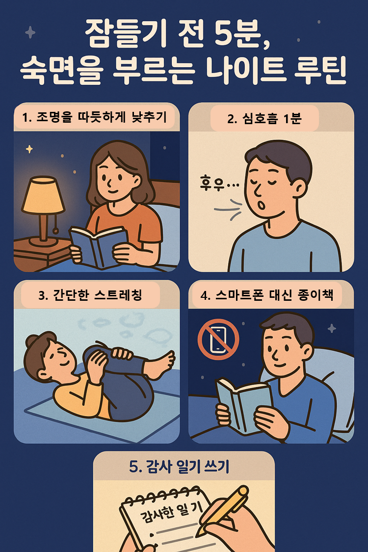 잠들기 전 5분, 숙면을 부르는 나이트 루틴