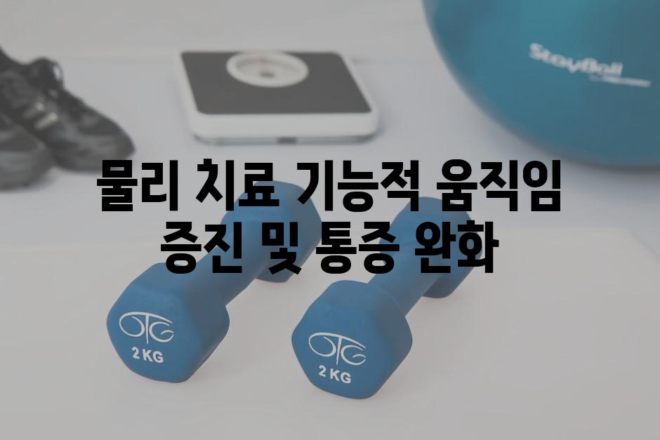 물리 치료 기능적 움직임 증진 및 통증 완화