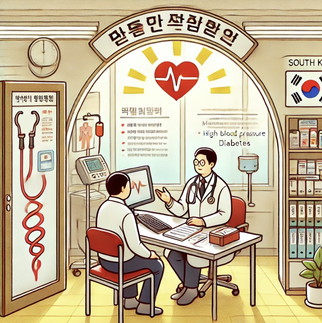 병원에서 만성질환 관리 중인 환자