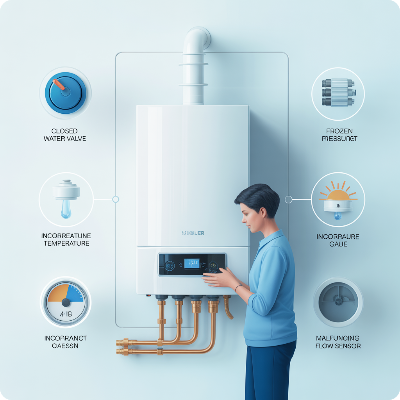 보일러 온수가 나오지 않을때 원인과 간단한 자가 조치방법 이미지