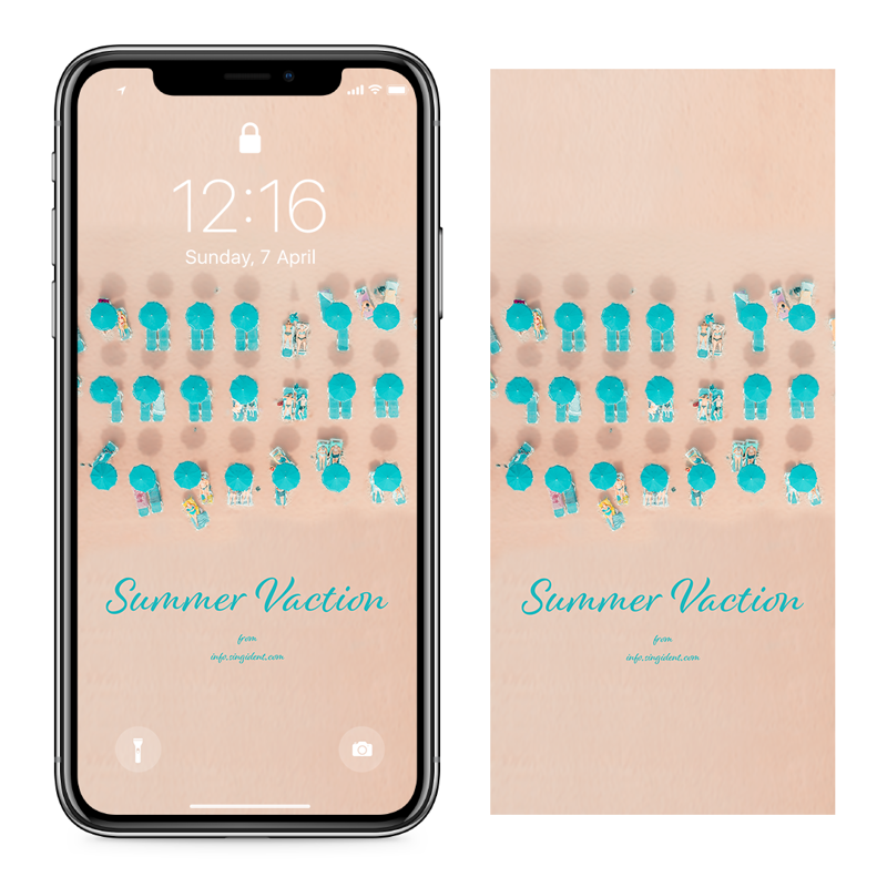 02 해변의 파라솔 C - Summer Vaction 아이폰여름배경화면