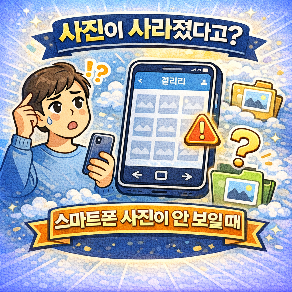 스마트폰에서 사진이 사라진 것처럼 보일 때 이유