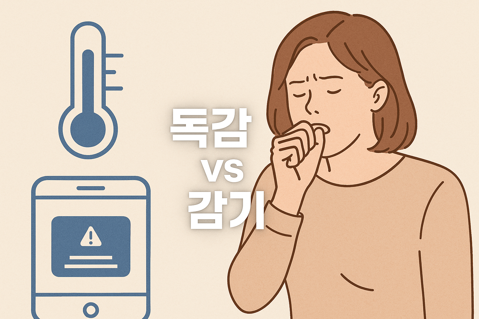 기침&middot;열 증상, 독감일까 감기일까 🤔 확실한 구별법