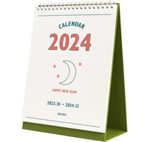인디고 2024 루나 레트로 탁상 달력&#44; 혼합색상&#44; 1개