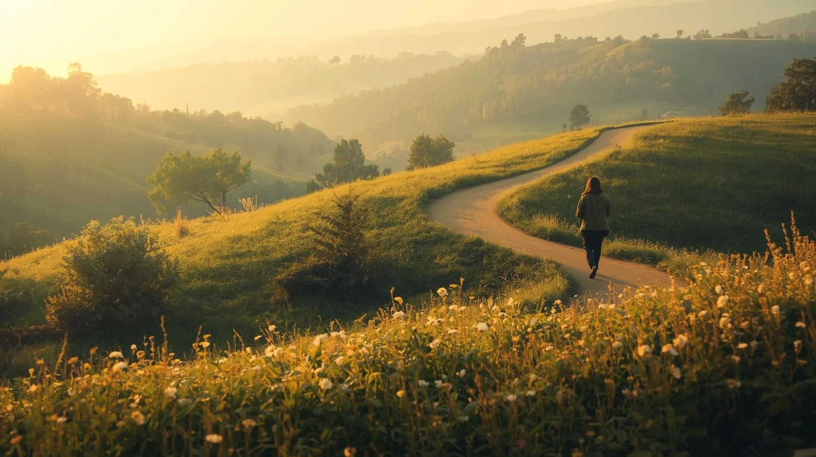 조급해하지 않고 자신의 속도대로 꾸준히 나아가는 지속 가능성을 상징하는 이미지)