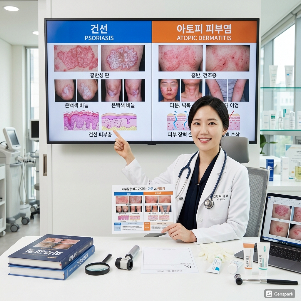 피부건선 증상과 아토피 차이점
