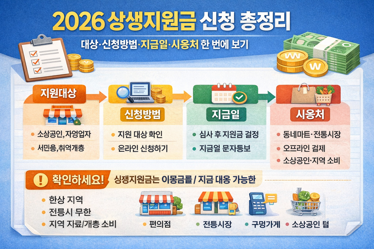 2026 상생지원금 신청 총정리 대상&middot;신청방법&middot;지급일&middot;사용처까지 한 번에