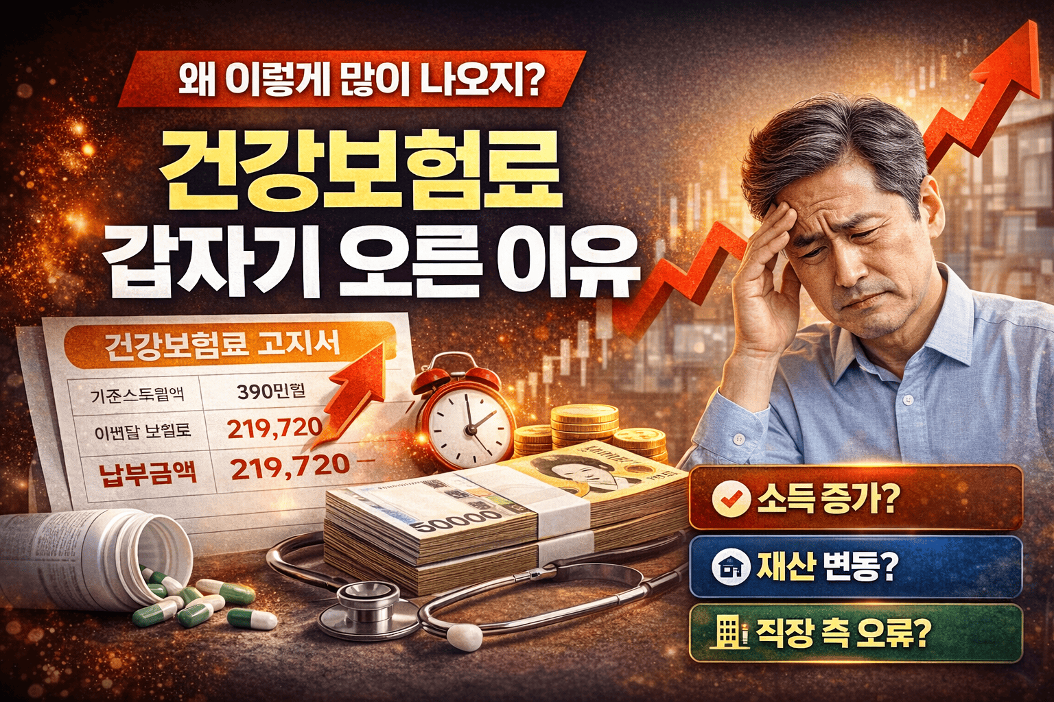 건강보험료 갑자기 오른 이유 ❘ 인상 원인&middot;조회 방법 한 번에 확인