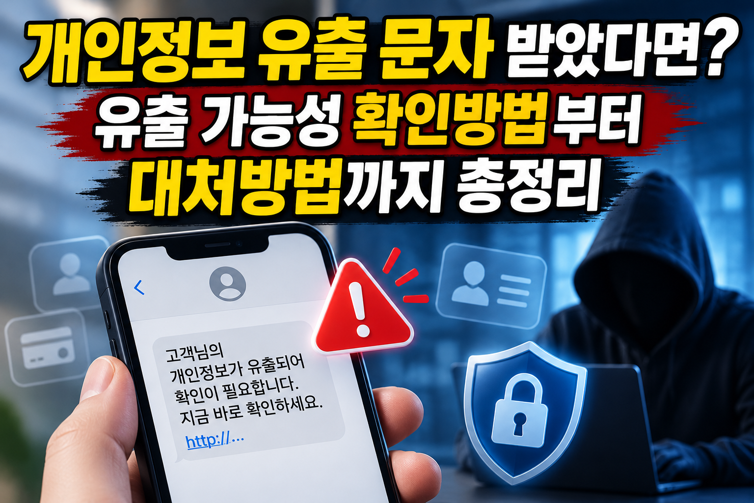 개인정보 유출 문자 받았다면? 유출 가능성 확인방법부터 대처방법까지 총정리 관련 사진