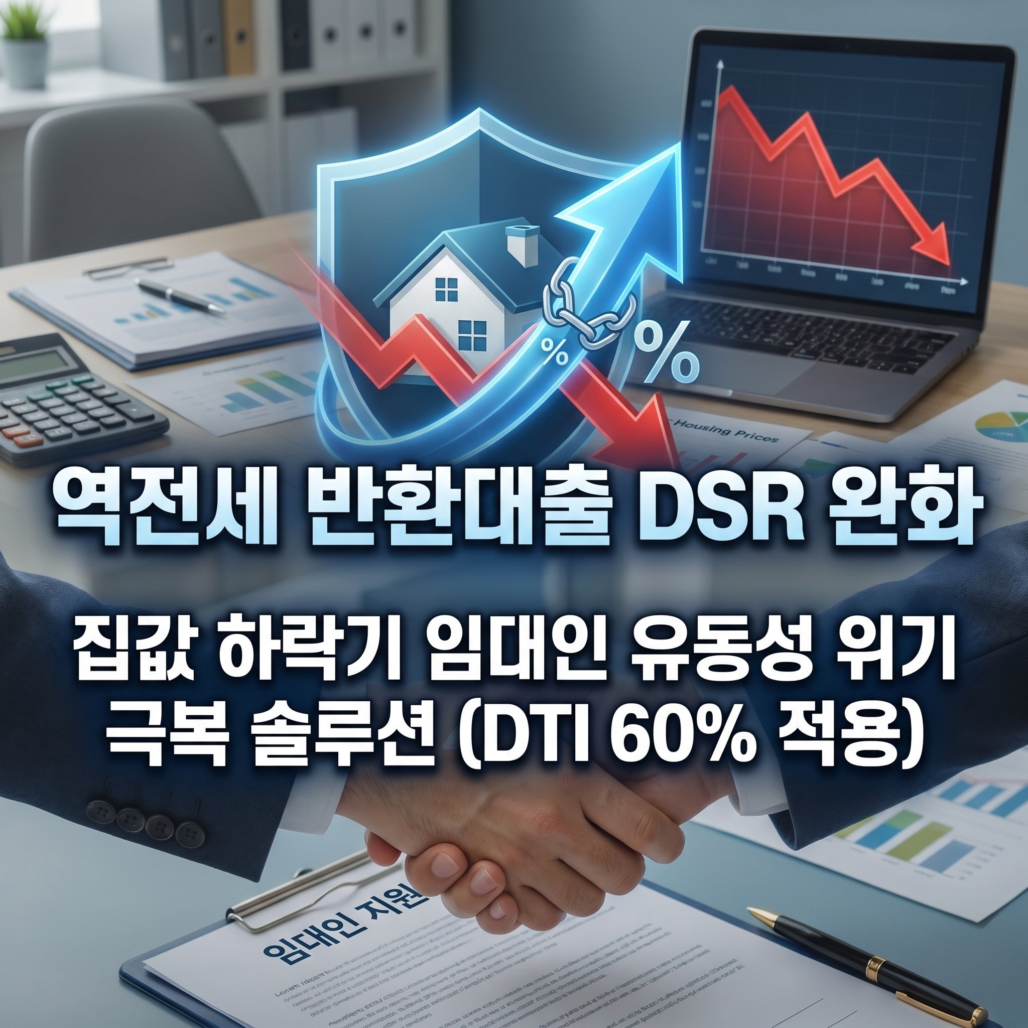 집값 하락기 역전세난으로 인해 세입자에게 전세보증금을 돌려주기 어려운 임대인을 위한 정부의 전세퇴거자금대출 DSR·DTI 완화 규격과 신청 자격 조건 가이드