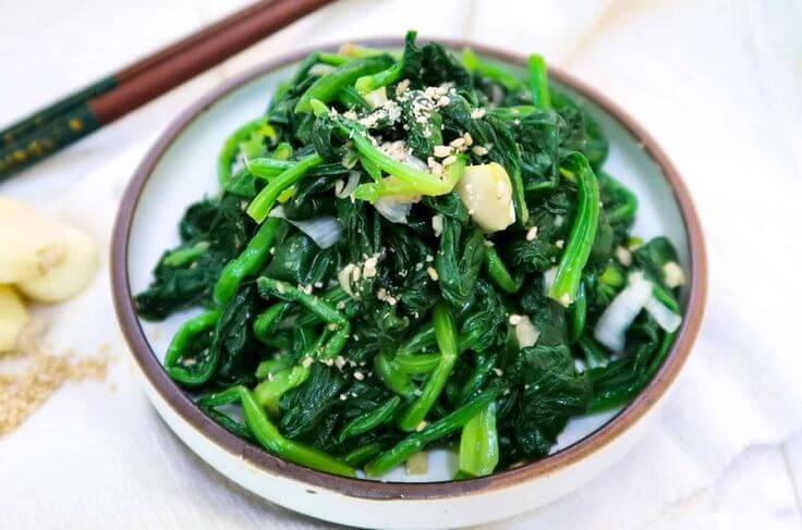 시금치 반찬 사진