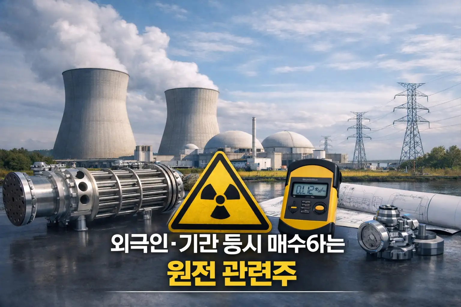 외국인, 기관 동시 매수하는 원전 관련주