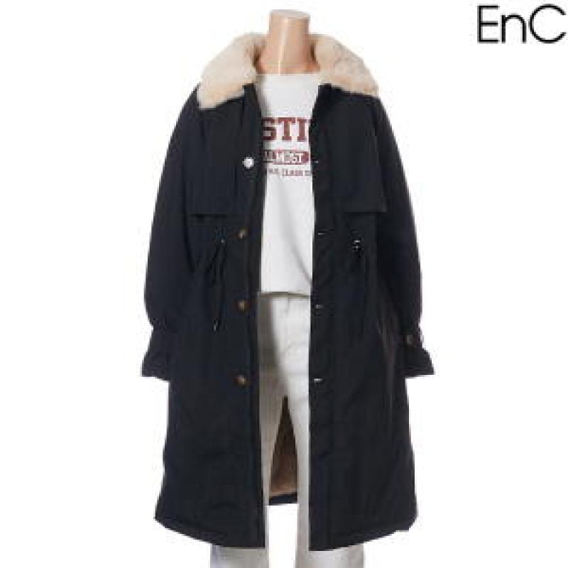 EnC 카라 허리 스트링 롱 퍼 야상점퍼 2022 12 28 부터 ENJJ21106Z
