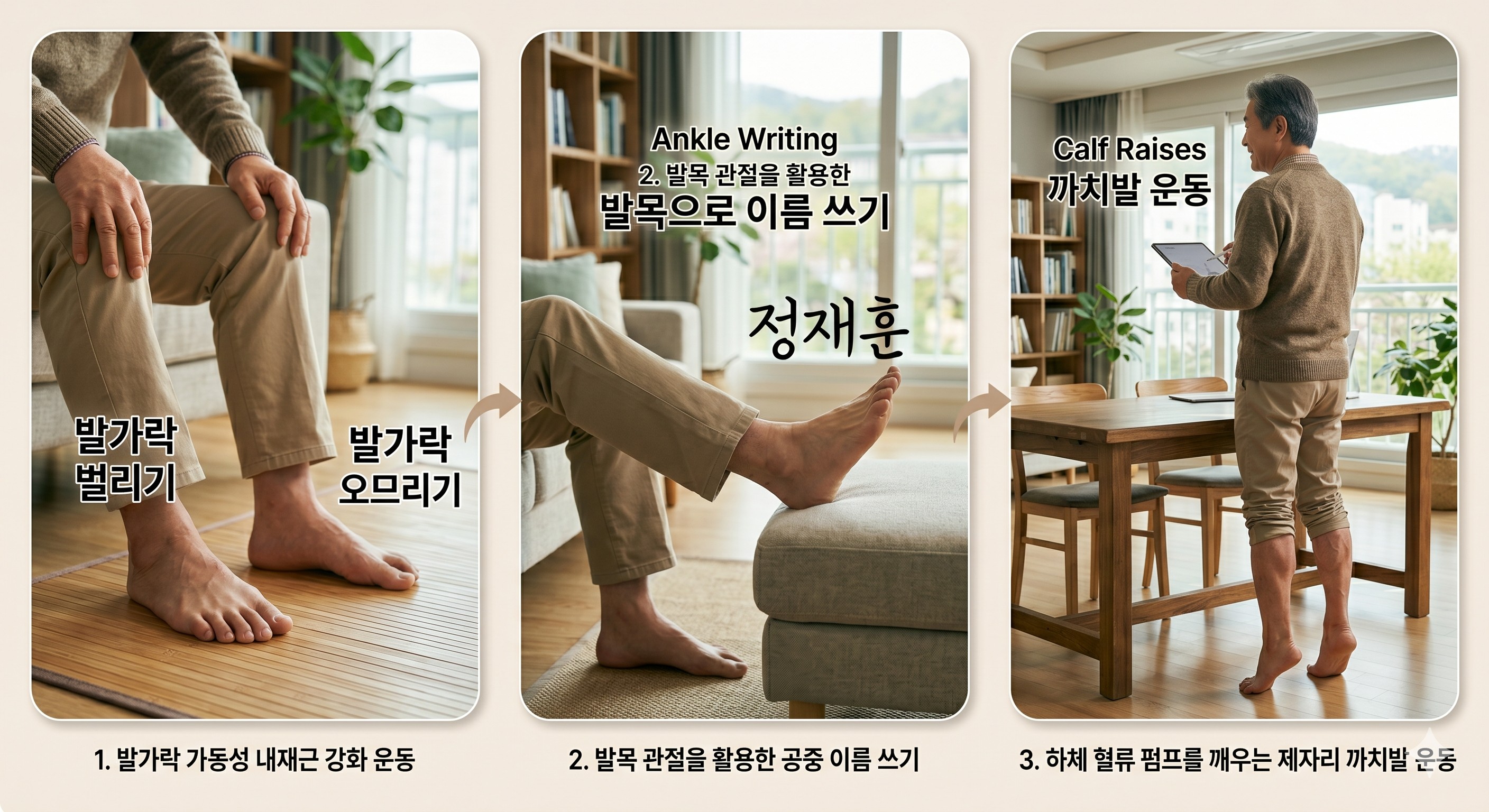 말초 혈류를 뚫어주는 3가지 생존 운동법