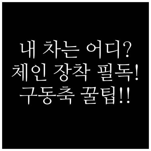 전륜 후륜 사륜 차량별 스노우체인 장..