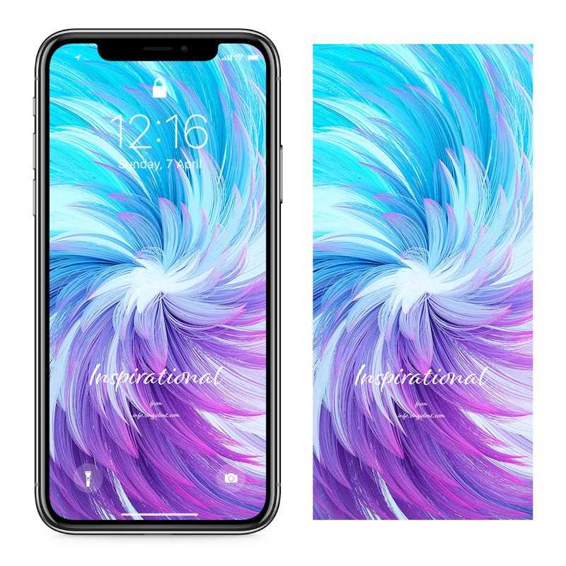 10 파란색과 보라색 회전 그래픽 C - Inspirational 아이폰보라색배경화면