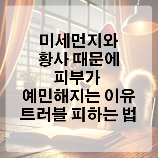 미세먼지와 황사 때문에 피부가 예민해지는 이유 & 트러블 피하는 법