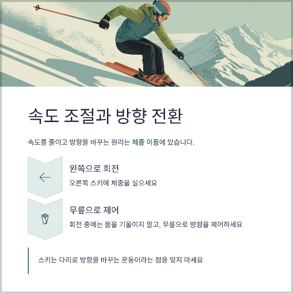 속도조절과 방향전환