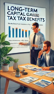 남자에게 그래프를 설명하는 모습