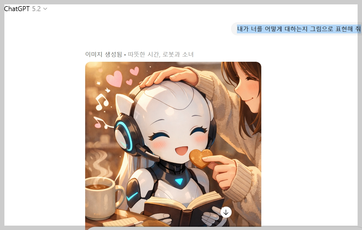 내가 너를 어떻게 대하는지 그림으로 표현해줘