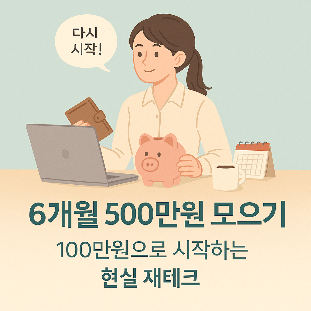 6개월 500만원 모으기, 100만원으로 시작하는 저축 루틴, 월급 관리법, 현실 재테크
