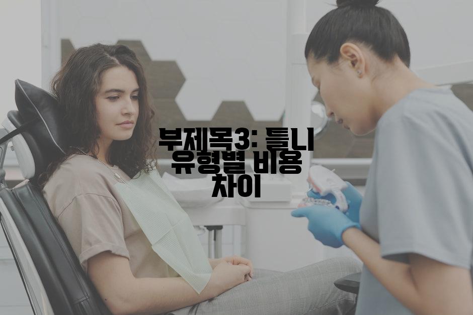 부제목3: 틀니 유형별 비용 차이