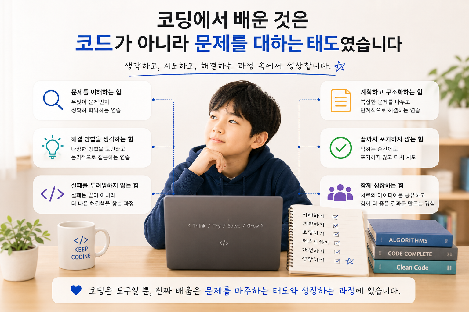 코딩에서 배운 것은 코드가 아니라 문제를 대하는 태도였습니다