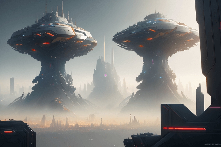 Playground AI로 생성한 그림(3) - 미래 도시