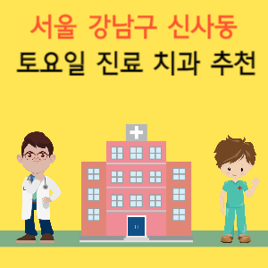 서울 강남구 신사동 토요일 진료 치과 추천