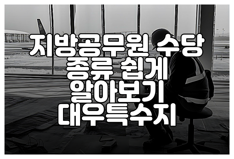 지방공무원 수당 종류 쉽게 알아보기 대우특수지