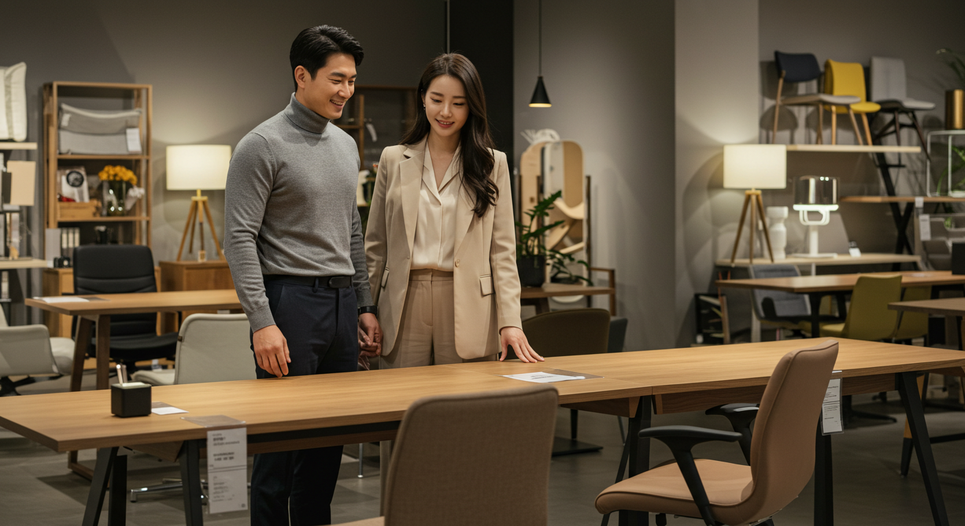 이케아 책상 스탠드