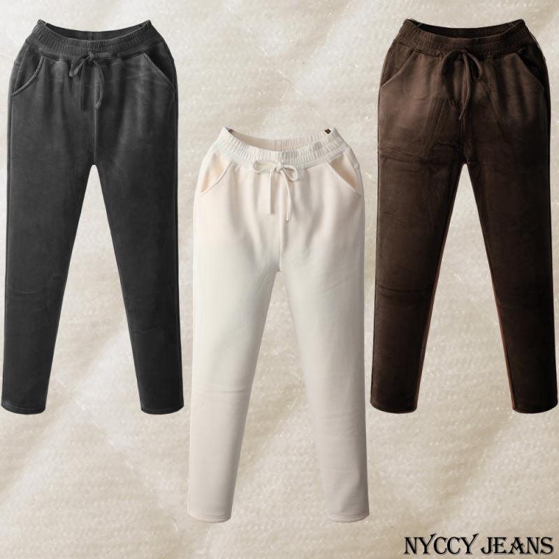여성 밍크기모 66-88 코듀로이 골덴 밴딩팬츠 융털바지 M0099