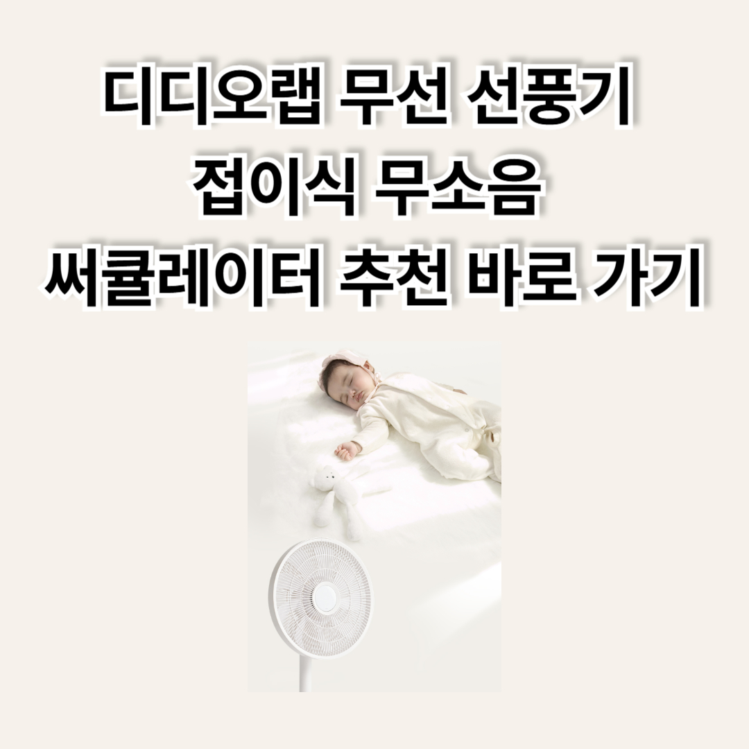 디디오랩 무선 선풍기 공식 홈페이지
