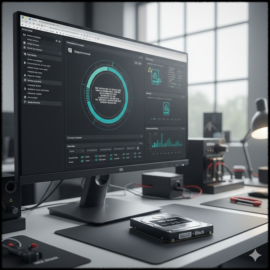 하드디스크 오류를 검사하는 프로그램 화면