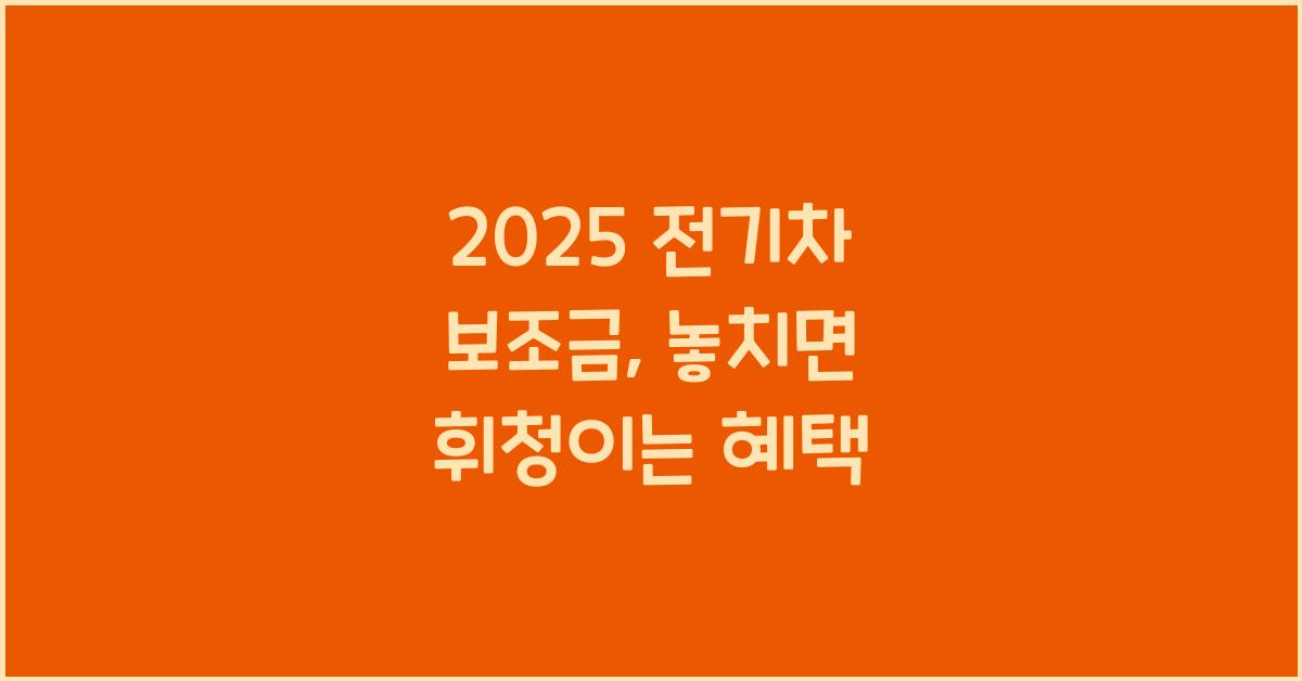 2025 전기차 보조금