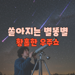 쏟아지는 별똥별 황홀한 우주쇼