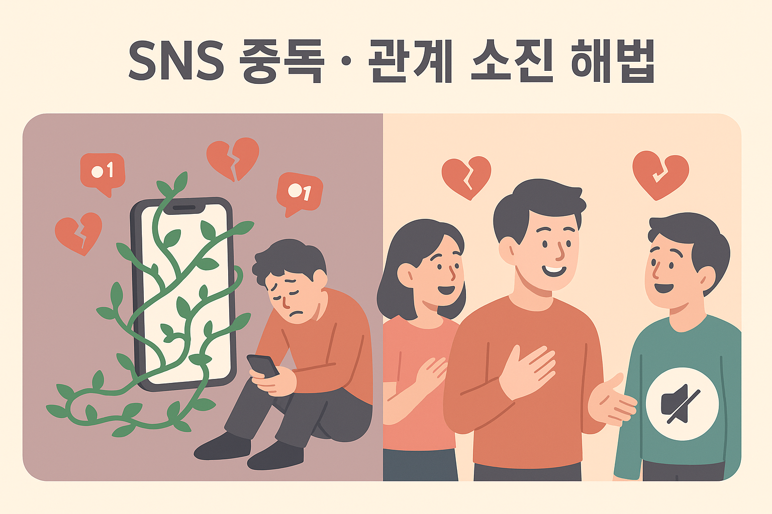 SNS 중독·관계소진 해법