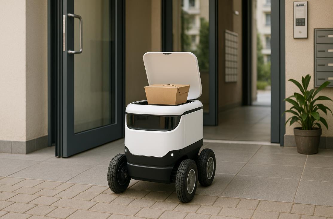 음식을 아파트에 배달하는 자율주행 로봇 택배