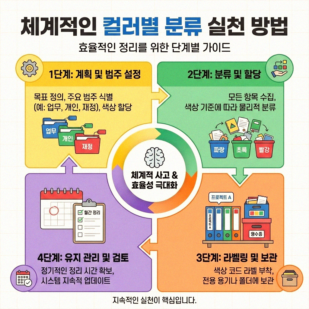 옷장 속 컬러 혁명 옷 색깔별로 깔끔하게 정리하는 비법