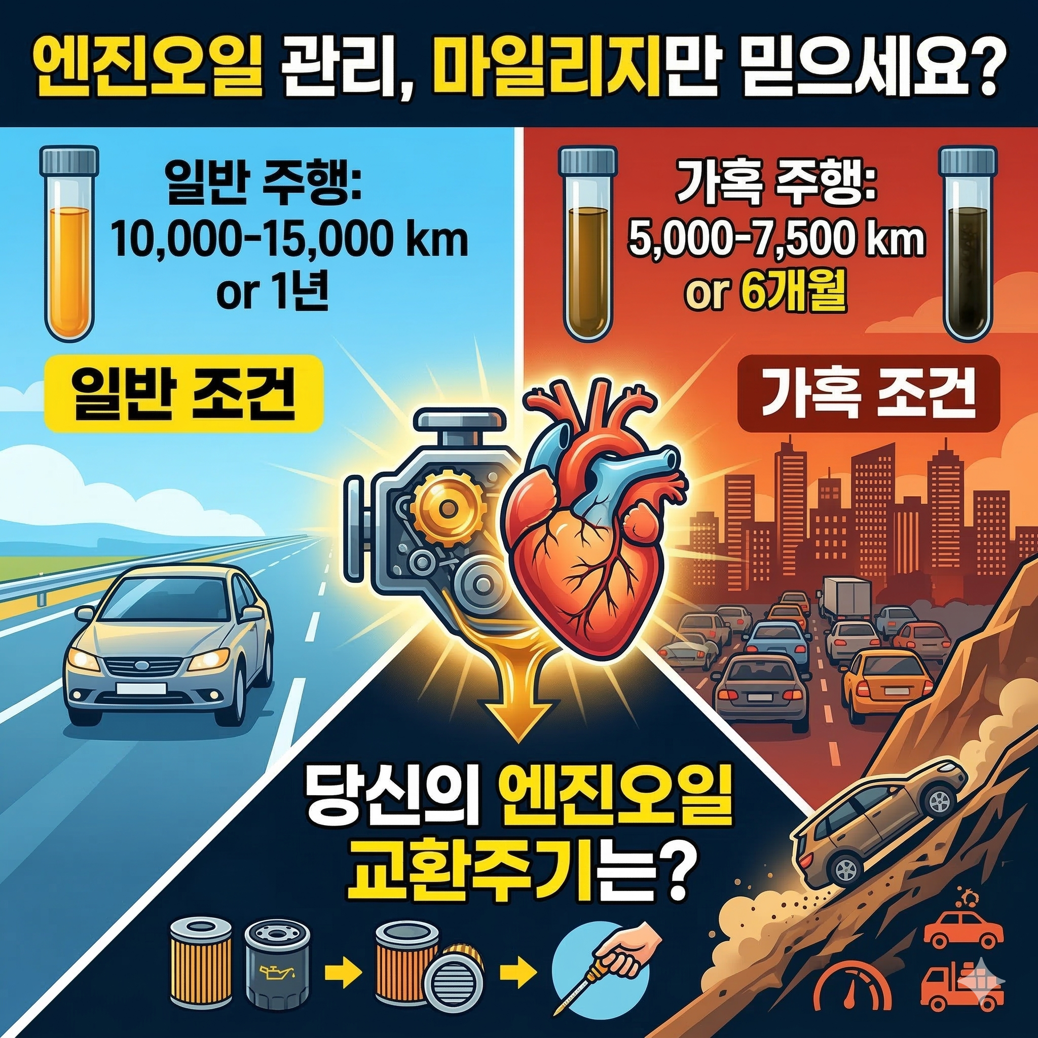엔진오일 교환주기 완벽 정리: 내 차에 맞는 최적의 시기는?