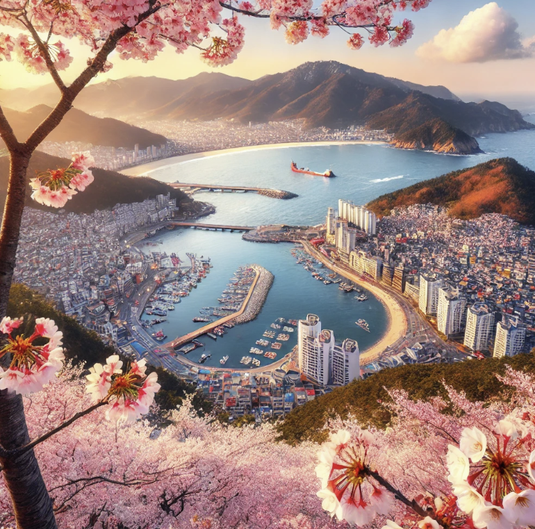 여수여행 바다전망과 벚꽃길