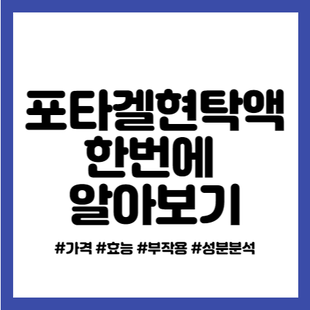 포타겔현탁액 복용방법 가격