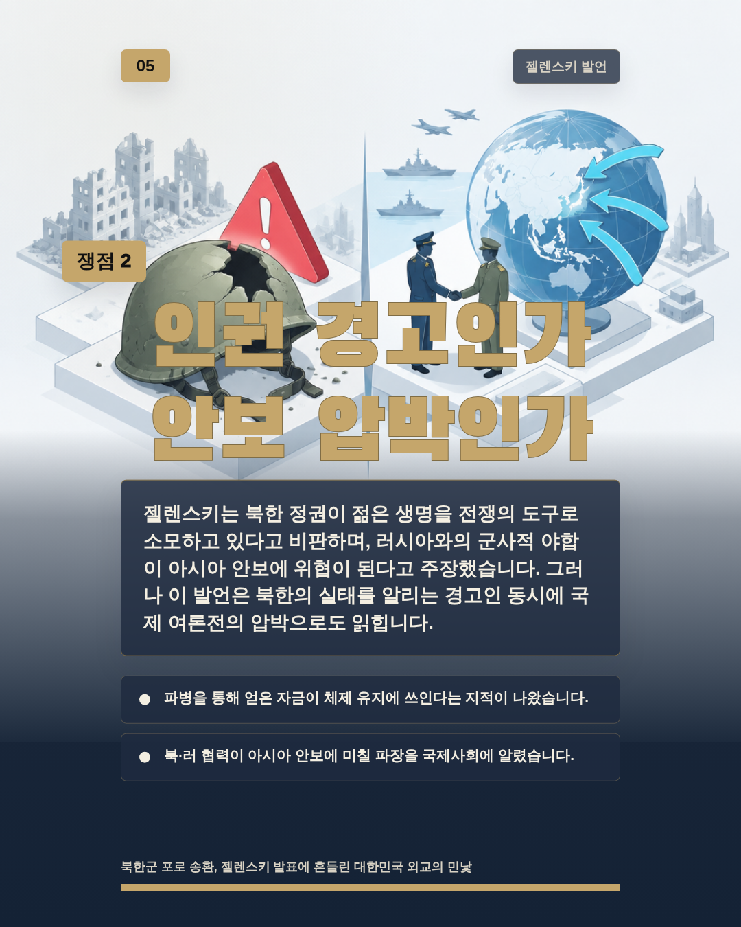 인권 경고인가 안보 압박인가
