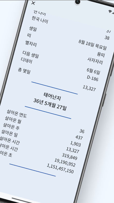 만나이 계산기 앱, 한국 나이 계산법