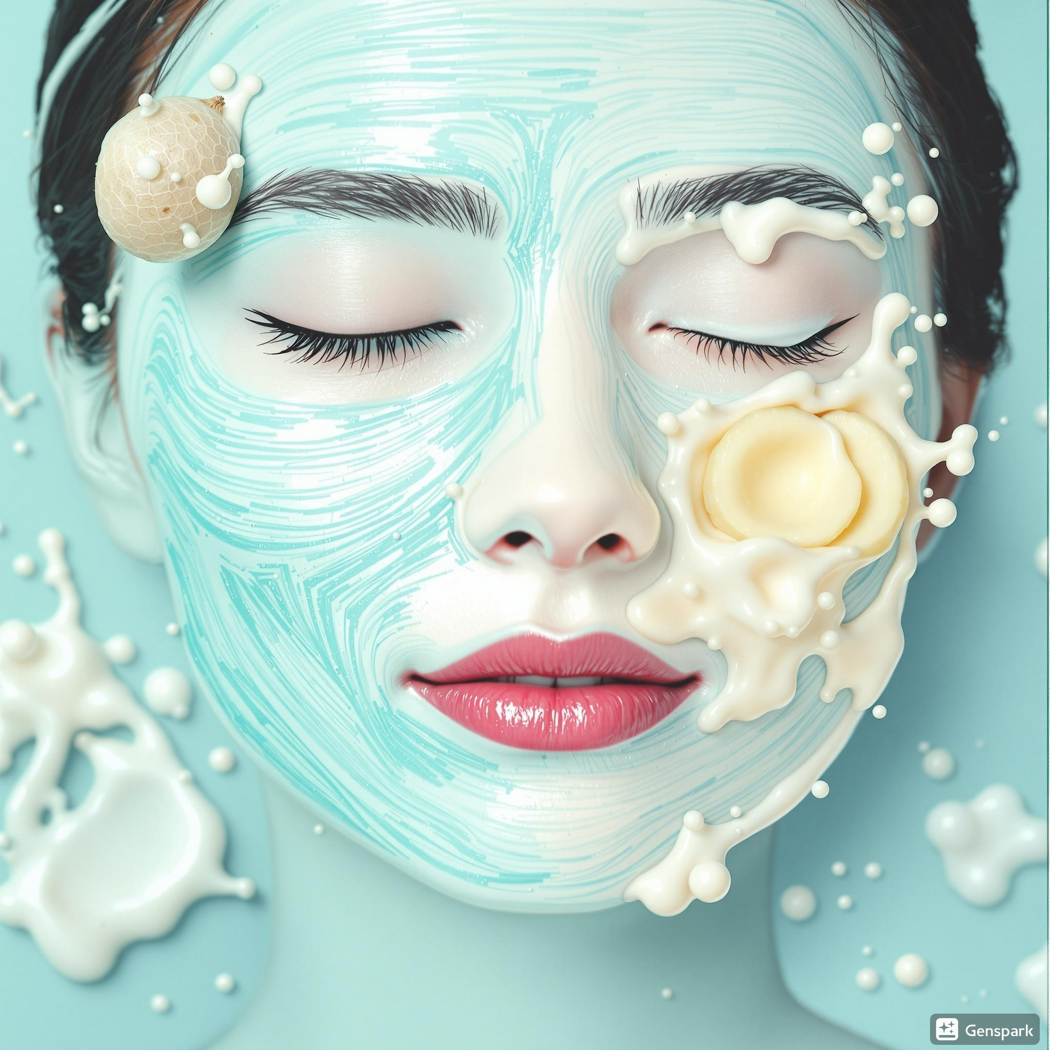 감자즙 + 우유 미백 진정팩