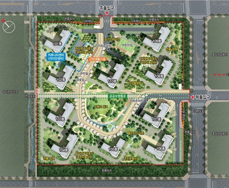 영종하늘도시 스카이시티자이 - 단지배치도