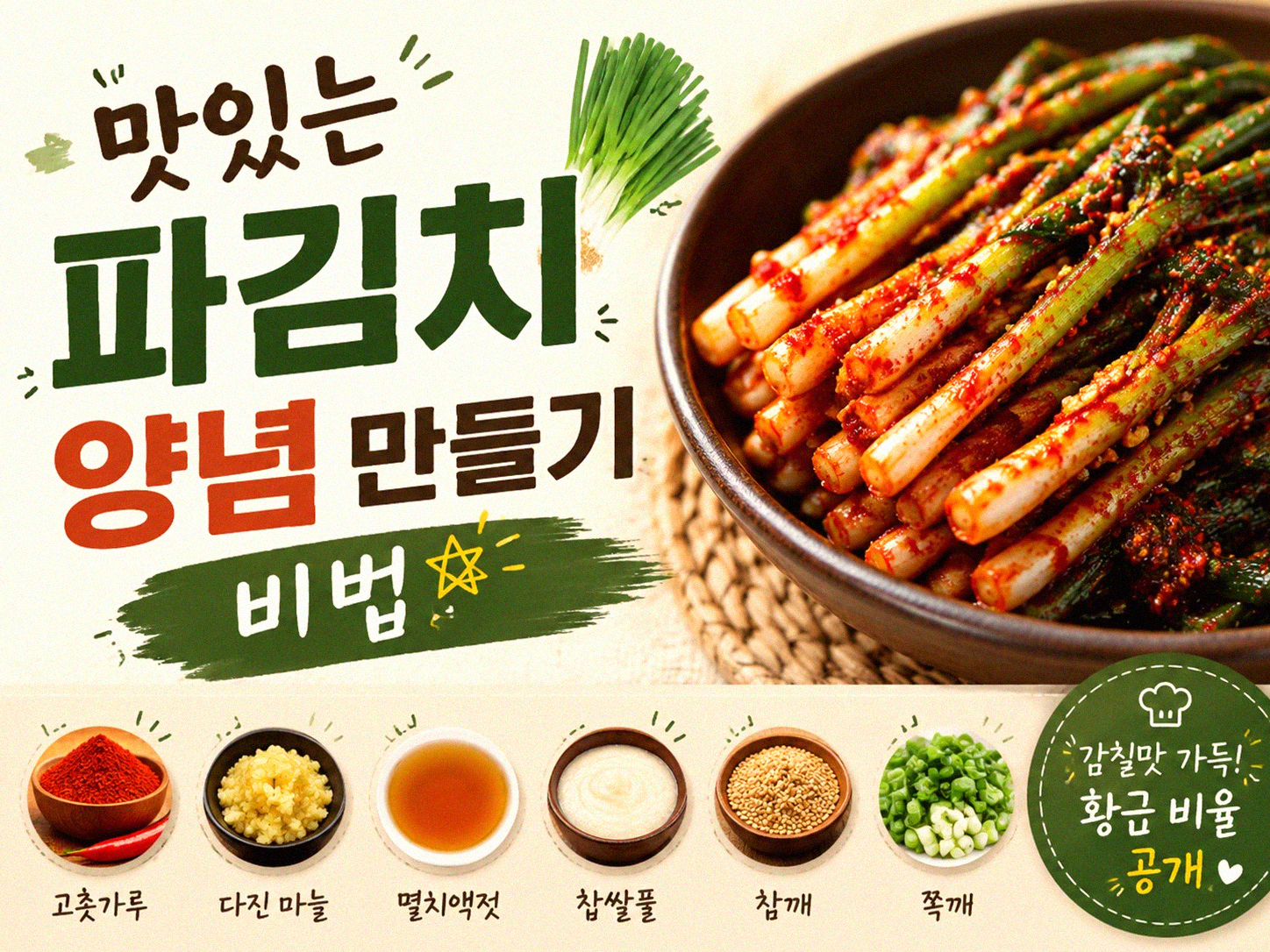 파김치 직접 담그기, 이렇게 하면 실패 없어요
