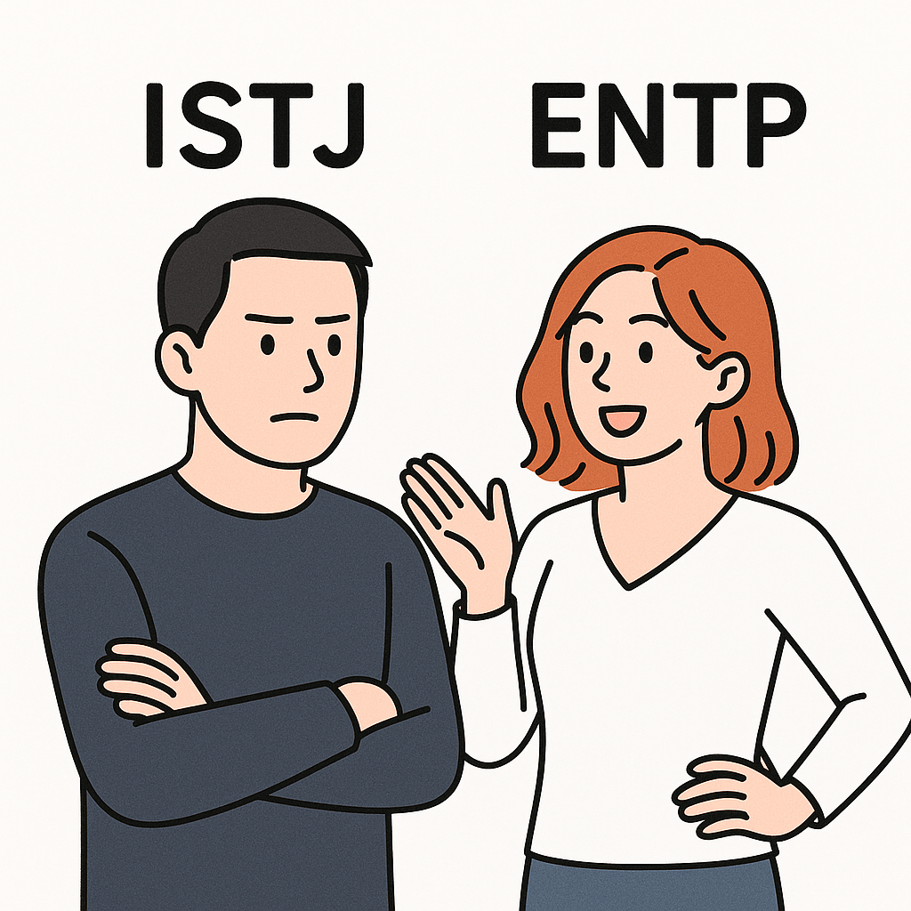 ISTJ 남자와 ENTP 여자의 관계, 왜 계속 부딪히는 걸까? 현실 분석