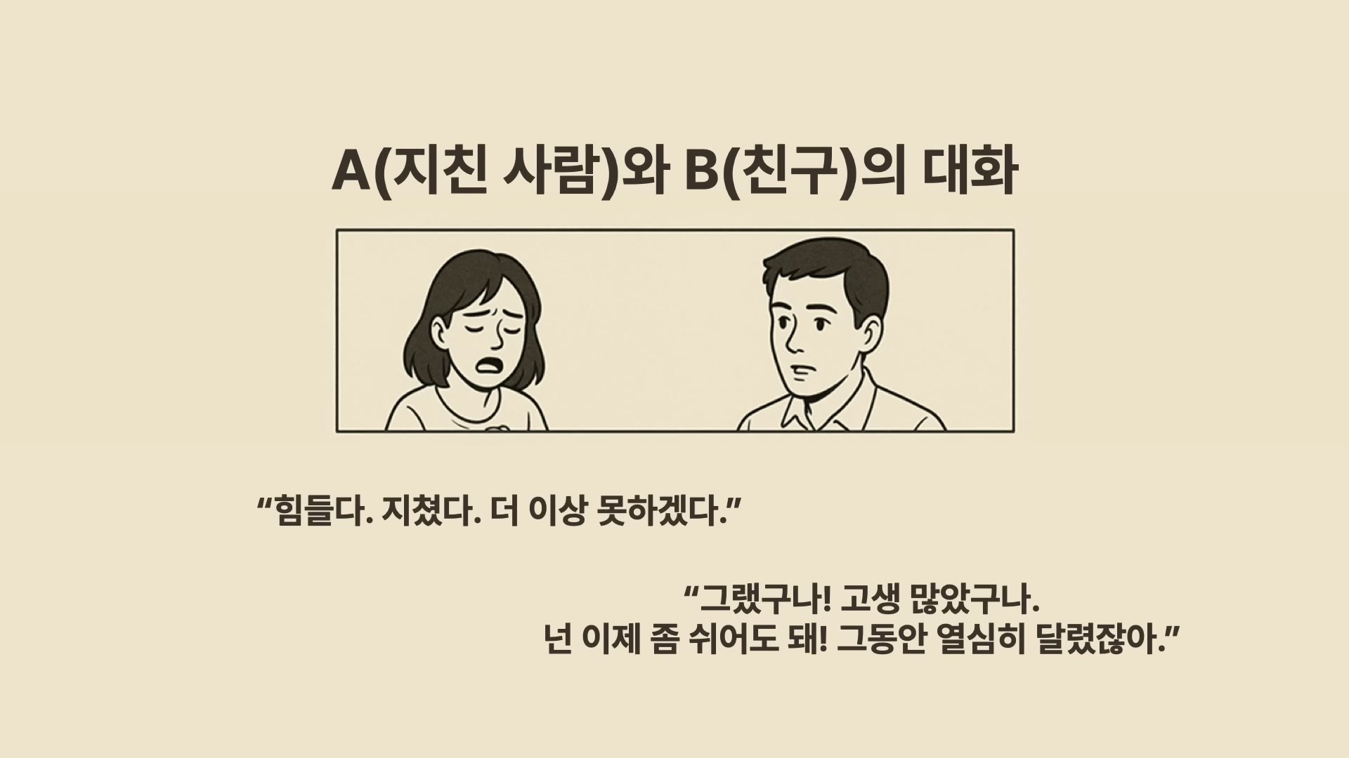 세바시 1992회 윤홍균 강연 &mdash; A와 B의 공감 대화 슬라이드